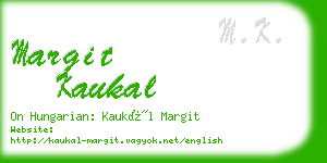 margit kaukal business card